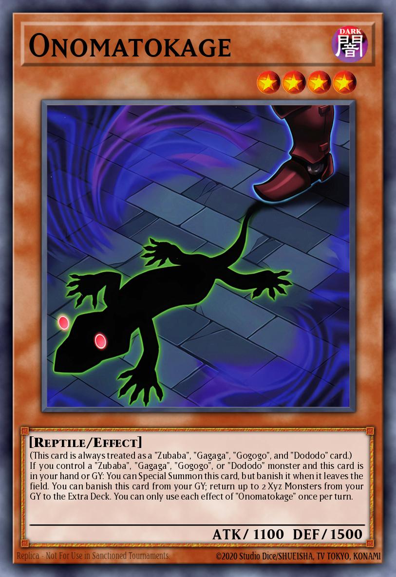 Onomatokage Yu-Gi-Oh card