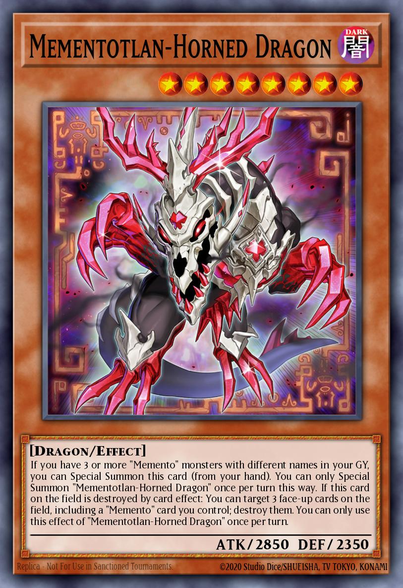 Mementotlan-Horned Dragon Yu-Gi-Oh card