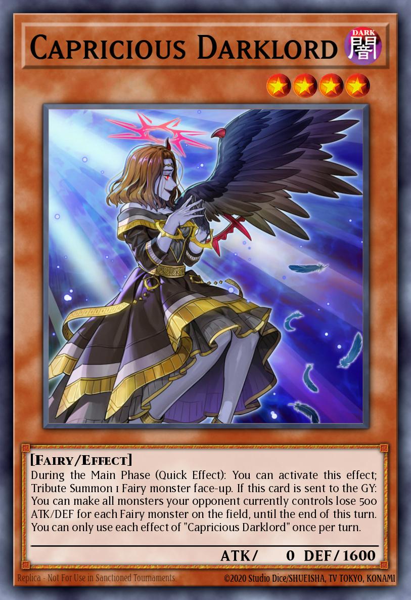 Capricious Darklord Yu-Gi-Oh card