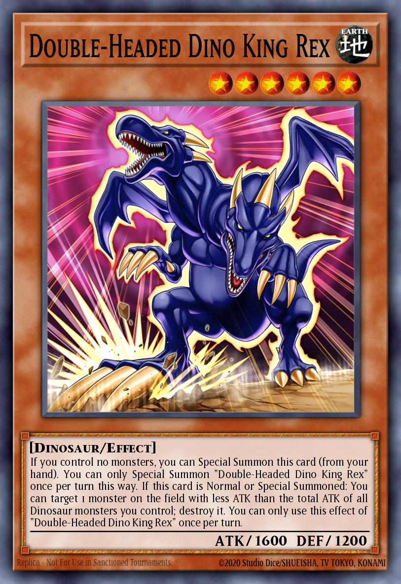 Double-Headed Dino King Rex Yu-Gi-Oh card