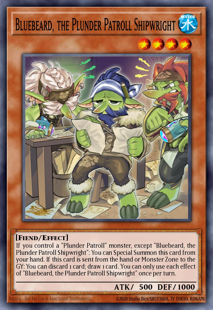 Bluebeard, the Plunder Patroll Shipwright Yu-Gi-Oh card