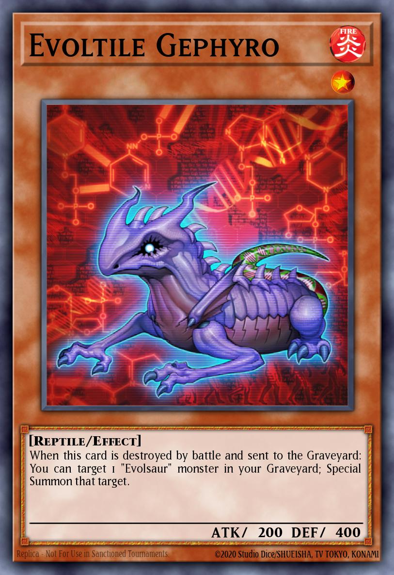 Evoltile Gephyro Yu-Gi-Oh card