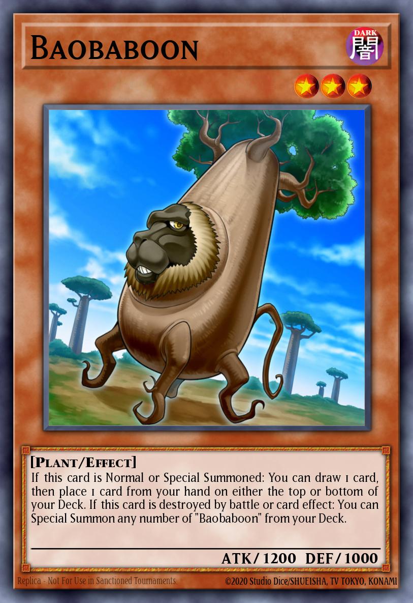 Baobaboon Yu-Gi-Oh card