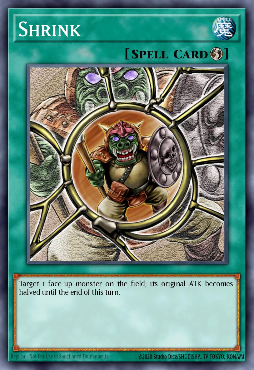 Shrink Yu-Gi-Oh card