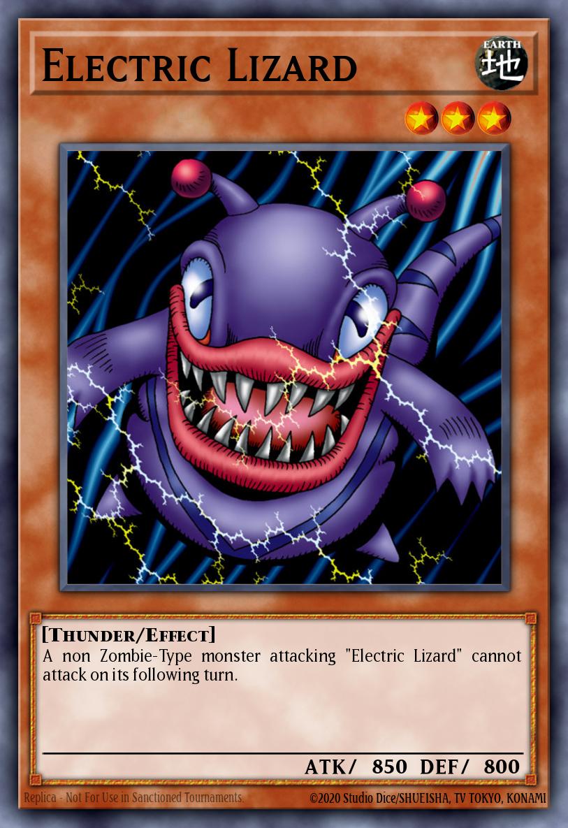 Electric Lizard Yu-Gi-Oh card