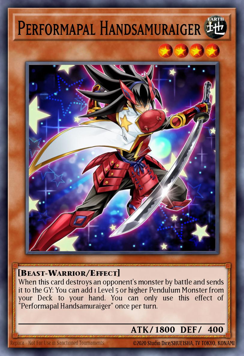 Performapal Handsamuraiger Yu-Gi-Oh card