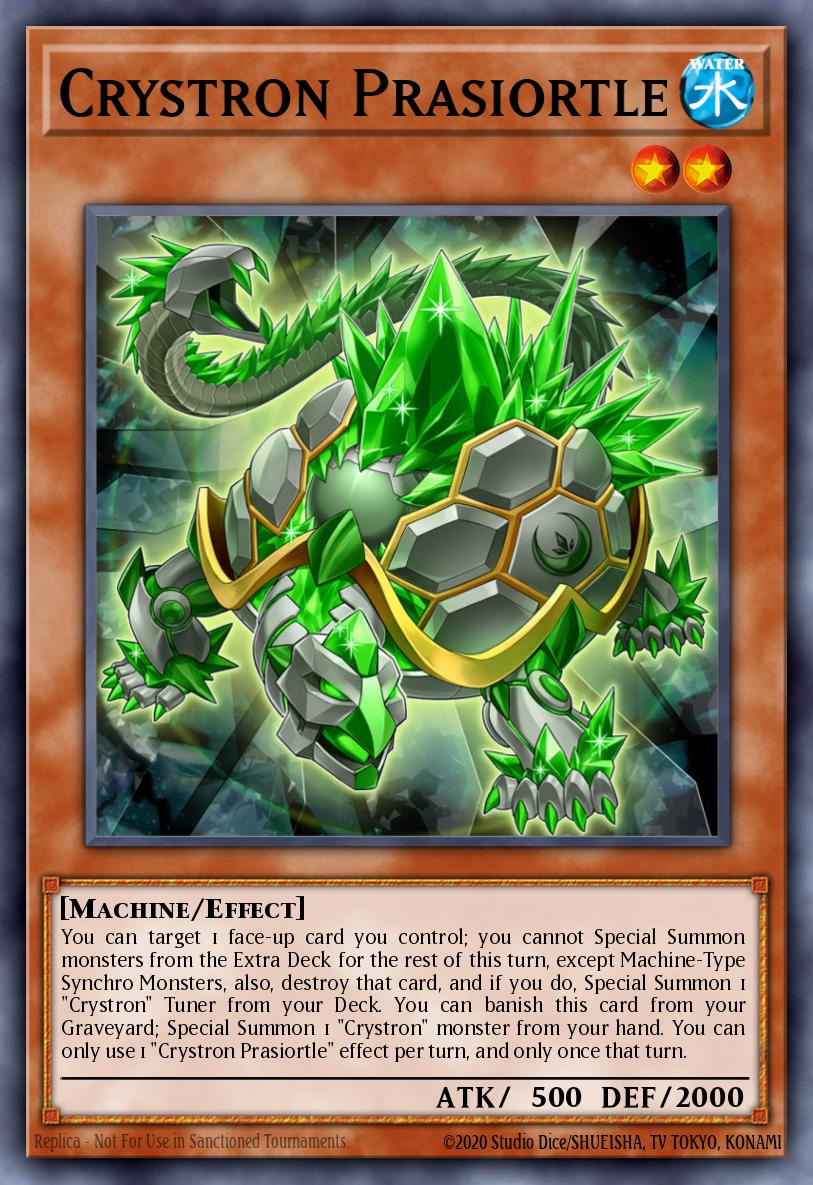 Crystron Prasiortle Yu-Gi-Oh card