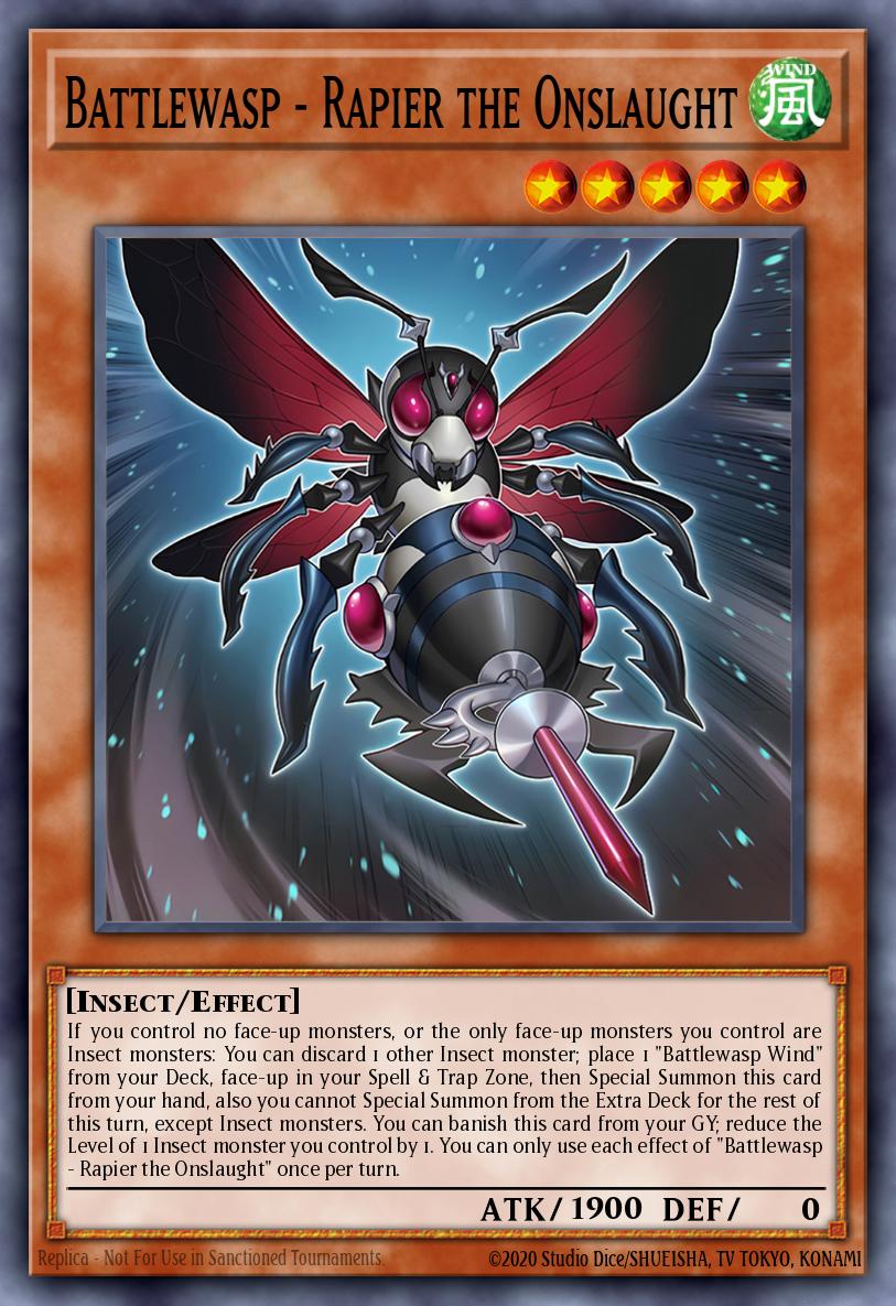 Battlewasp - Rapier the Onslaught Yu-Gi-Oh card
