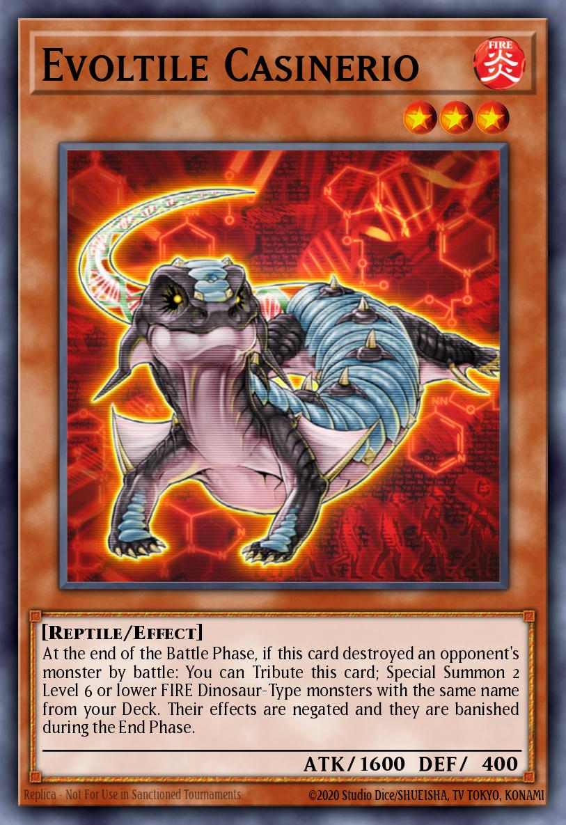 Evoltile Casinerio Yu-Gi-Oh card