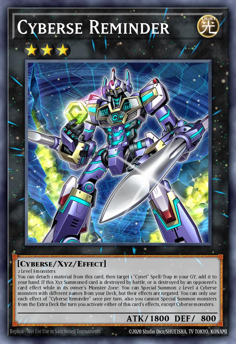 Cyberse Reminder Yu-Gi-Oh card