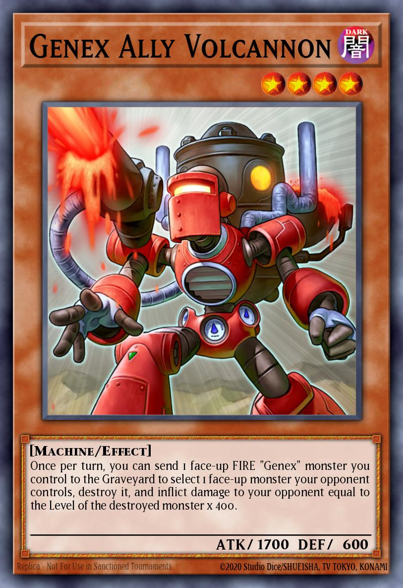 Genex Ally Volcannon Yu-Gi-Oh card