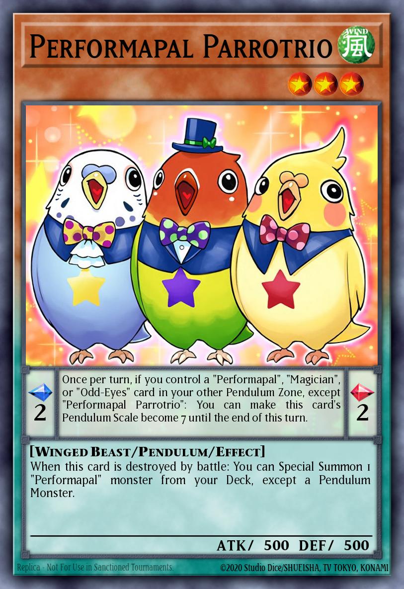 Performapal Parrotrio Yu-Gi-Oh card