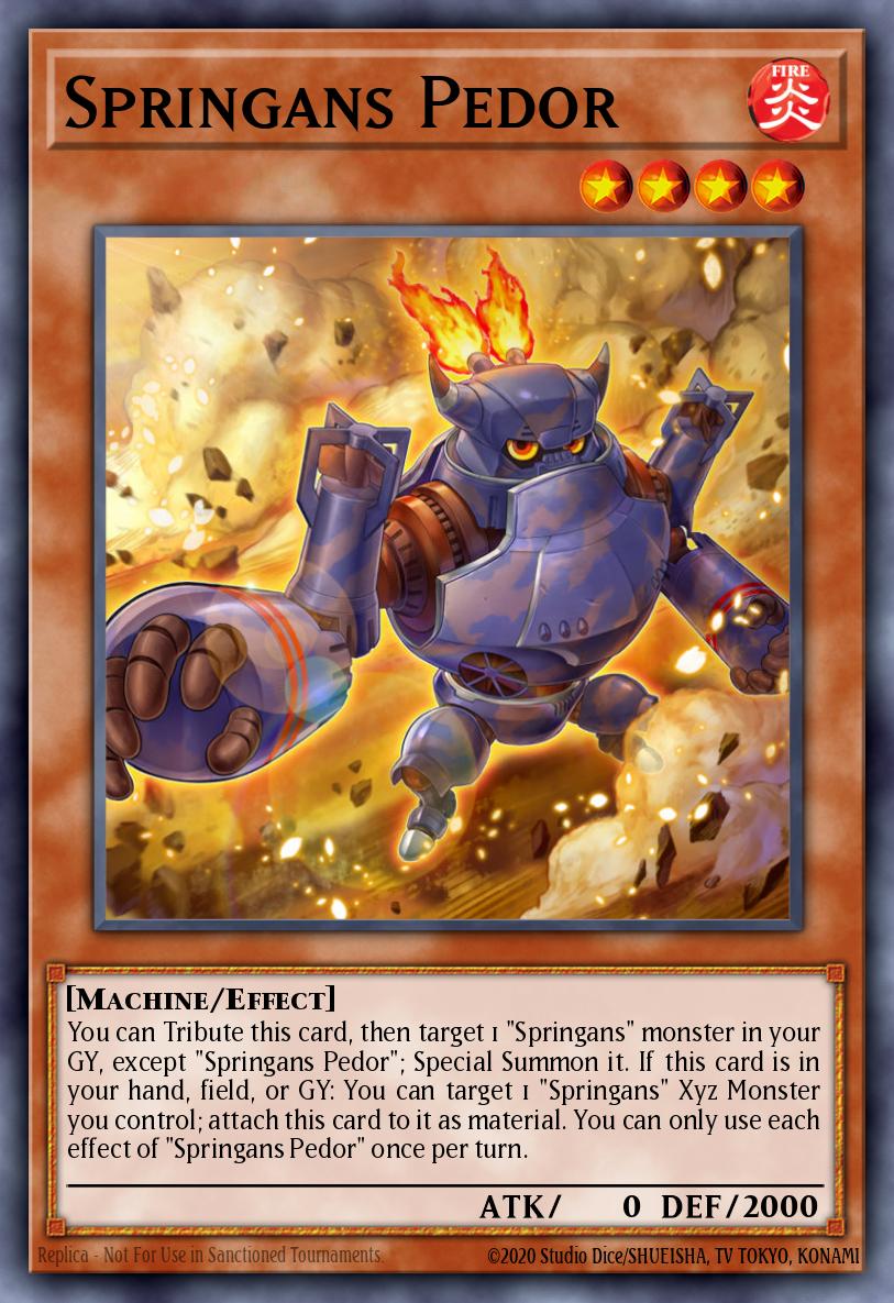 Springans Pedor Yu-Gi-Oh card
