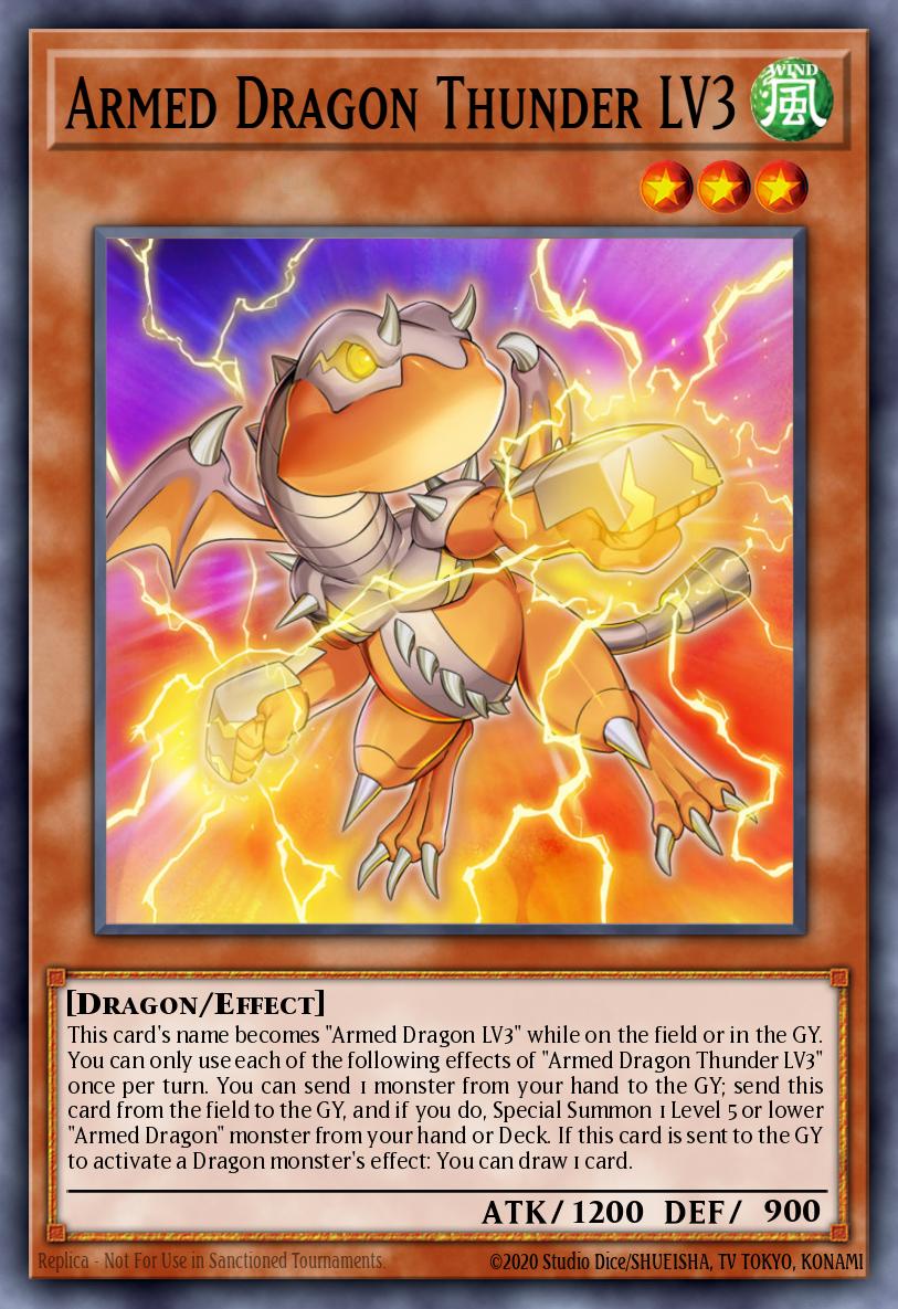 Armed Dragon Thunder LV3 Yu-Gi-Oh card