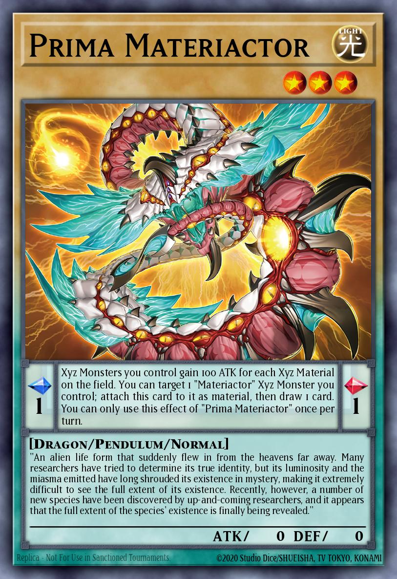 Prima Materiactor Yu-Gi-Oh card