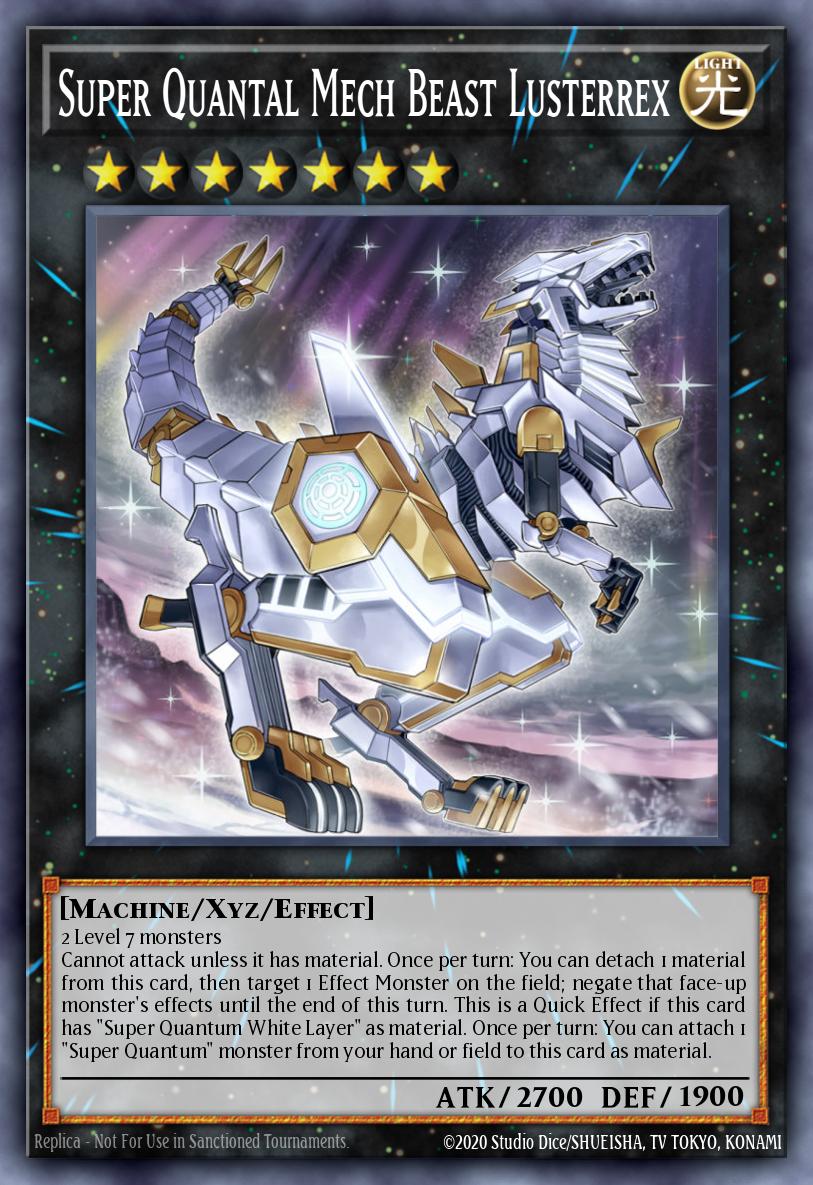 Super Quantal Mech Beast Lusterrex Yu-Gi-Oh card