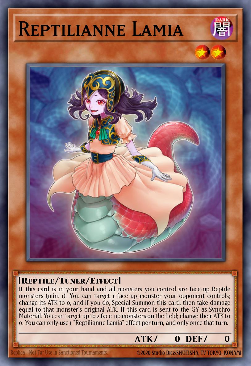 Reptilianne Lamia Yu-Gi-Oh card
