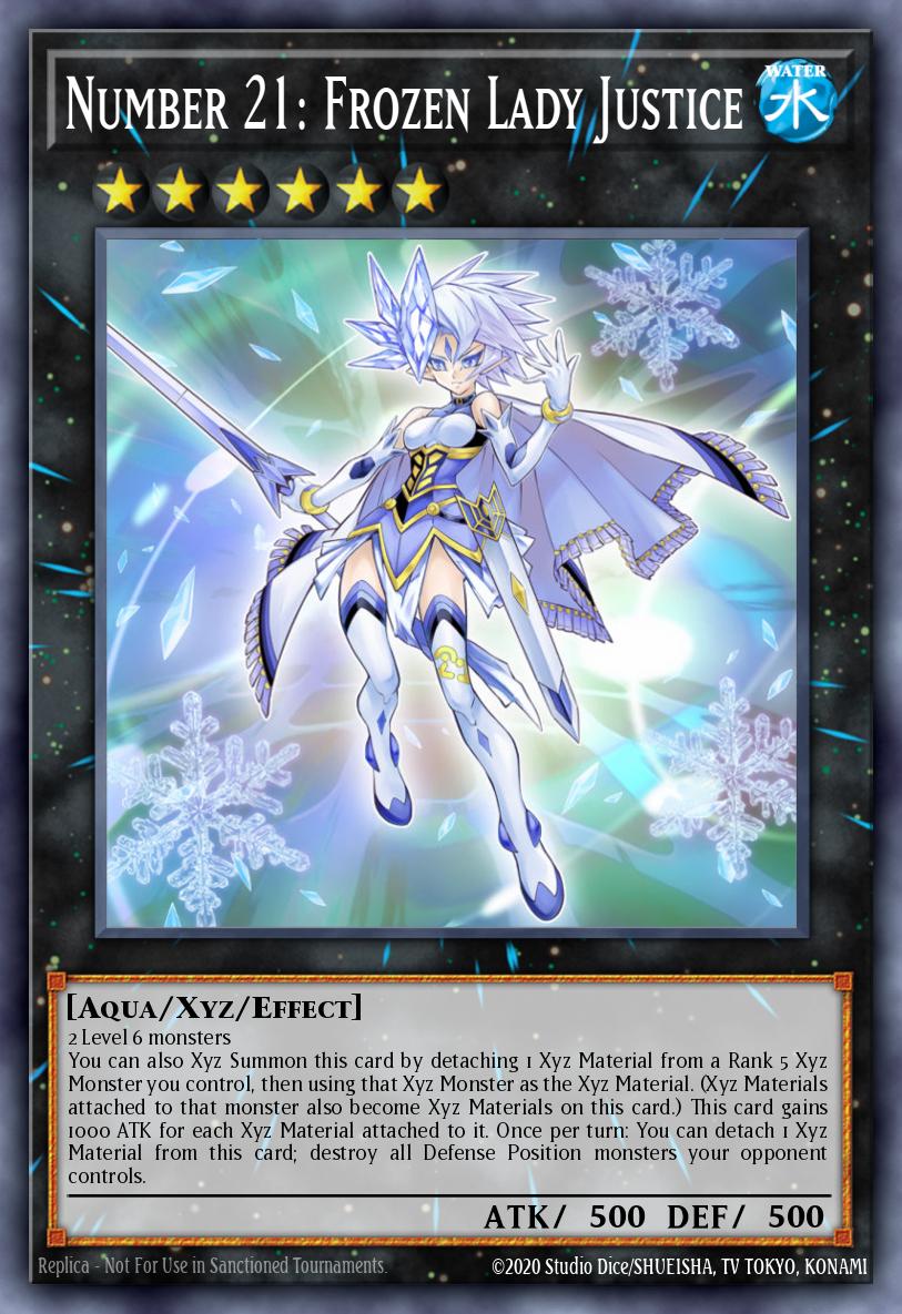 Number 21: Frozen Lady Justice Yu-Gi-Oh card