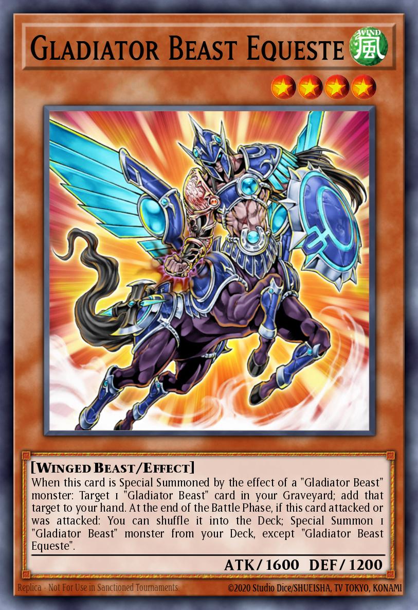 Gladiator Beast Equeste Yu-Gi-Oh card