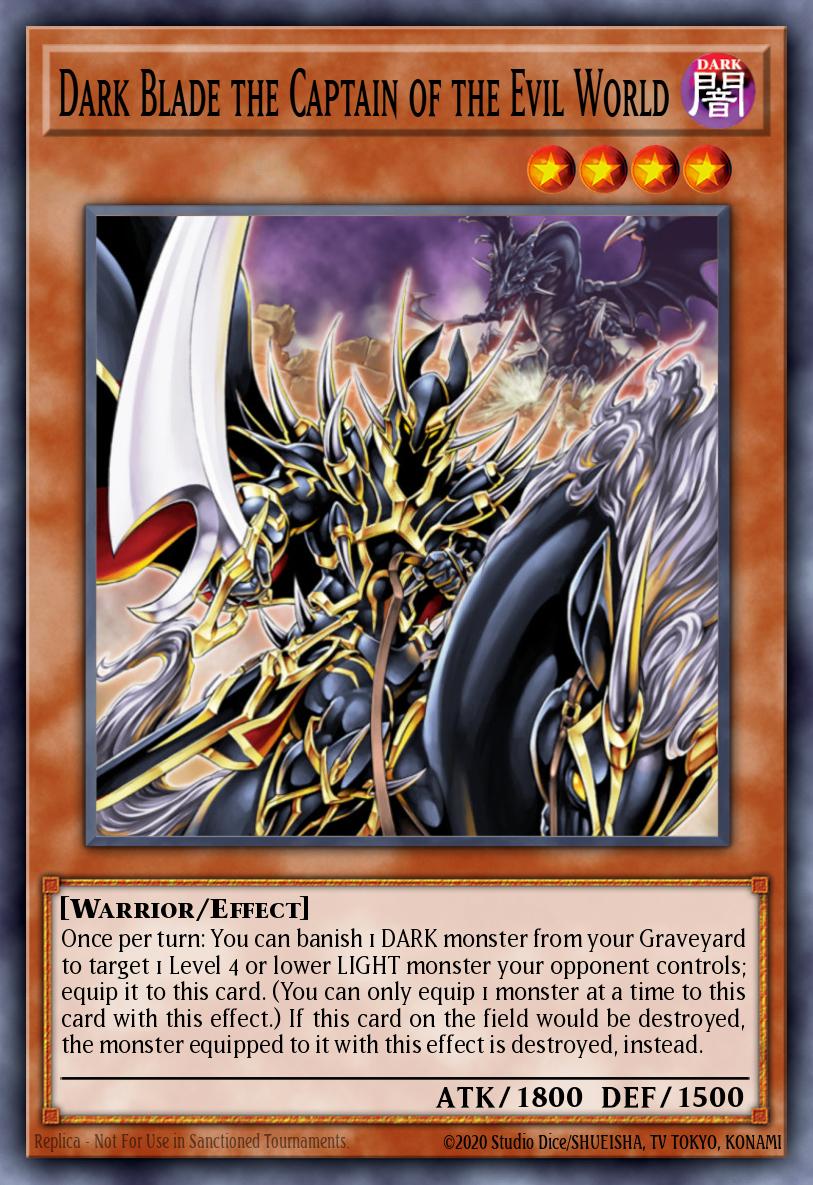 Dark Blade the Captain of the Evil World Yu-Gi-Oh card