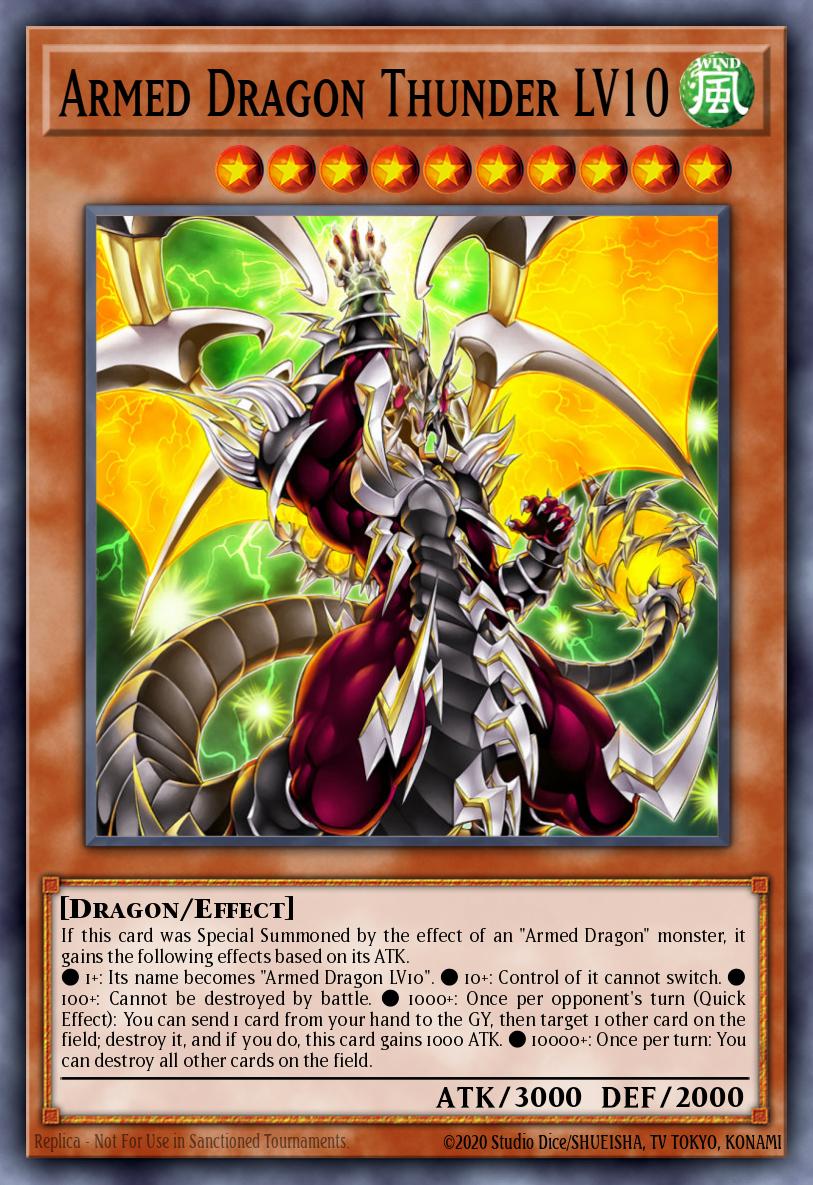 Armed Dragon Thunder LV10 Yu-Gi-Oh card