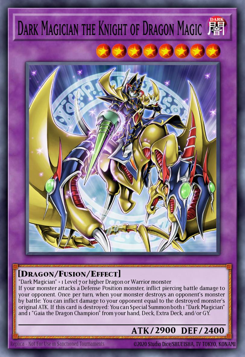 Dark Magician the Knight of Dragon Magic Yu-Gi-Oh card