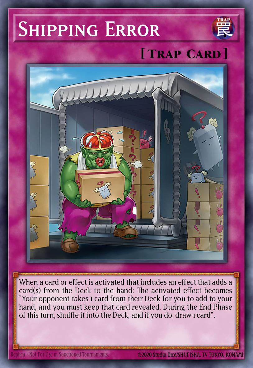 Shipping Error Yu-Gi-Oh card