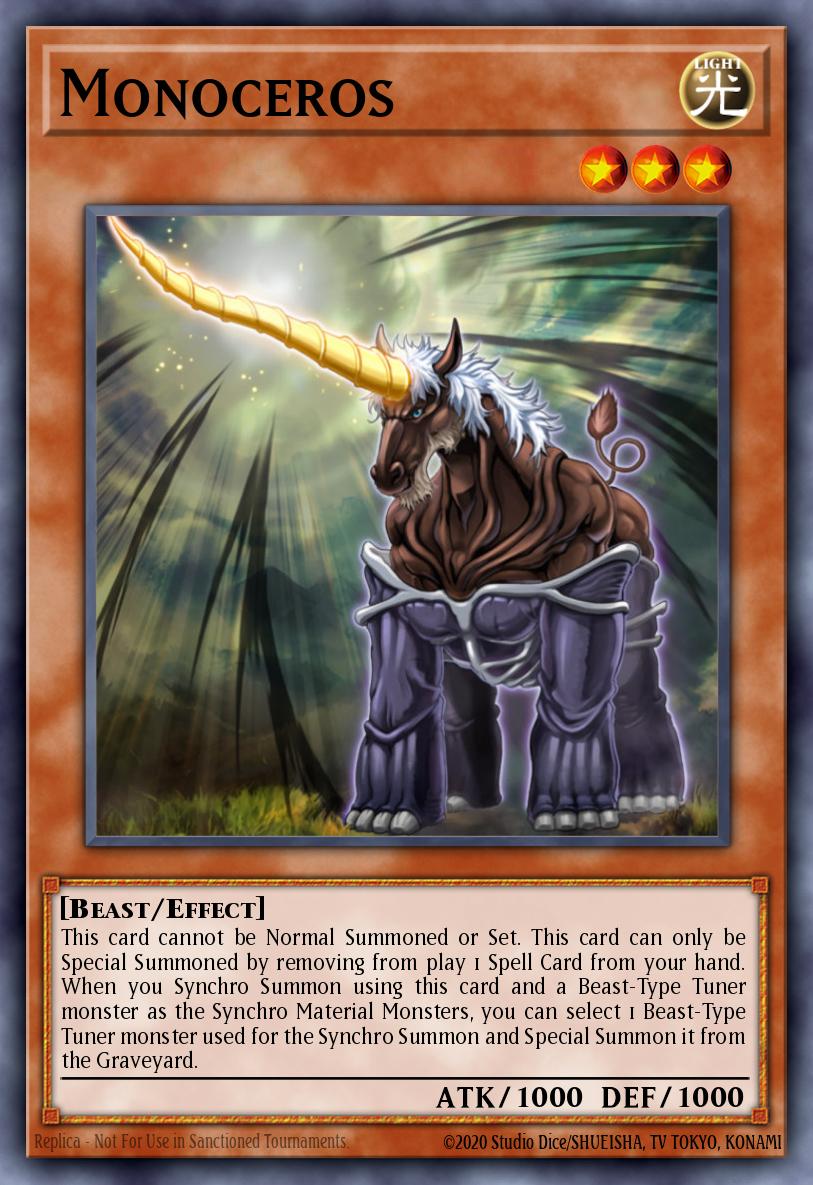 Monoceros Yu-Gi-Oh card