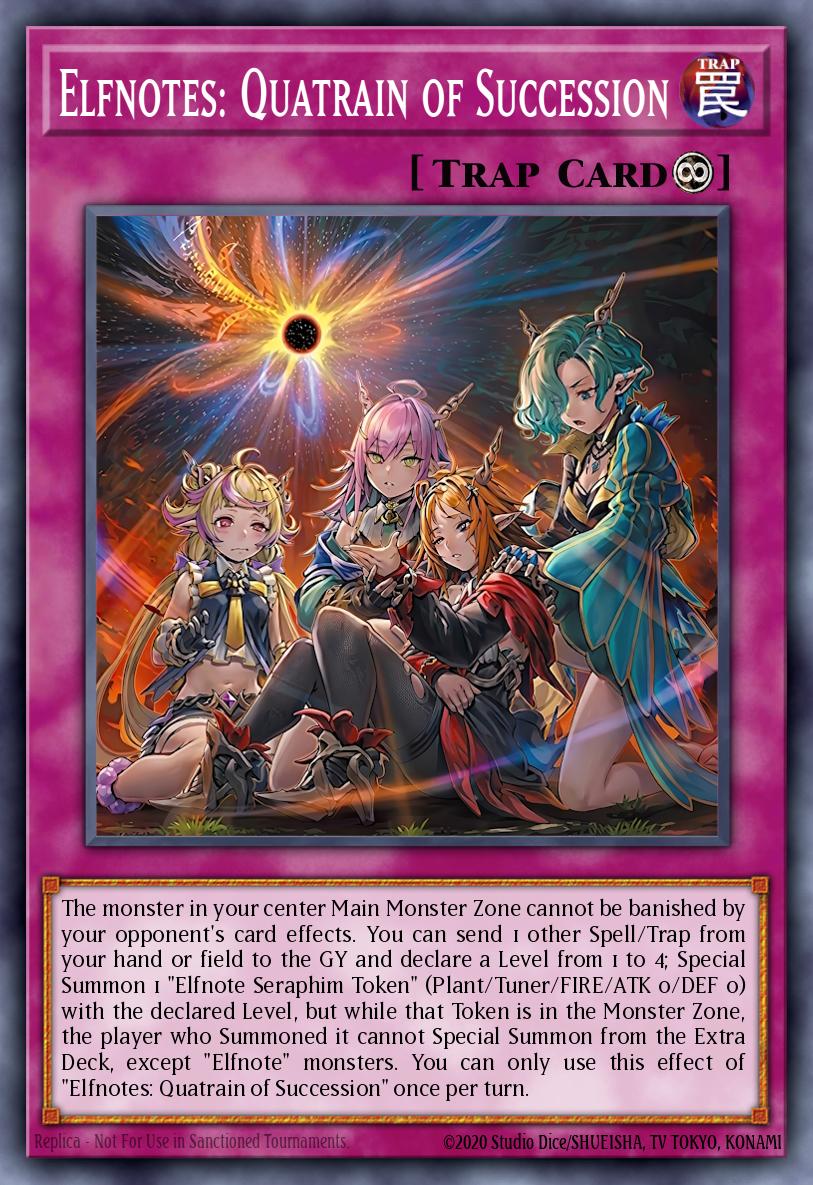 Elfnotes: Quatrain of Succession Yu-Gi-Oh card