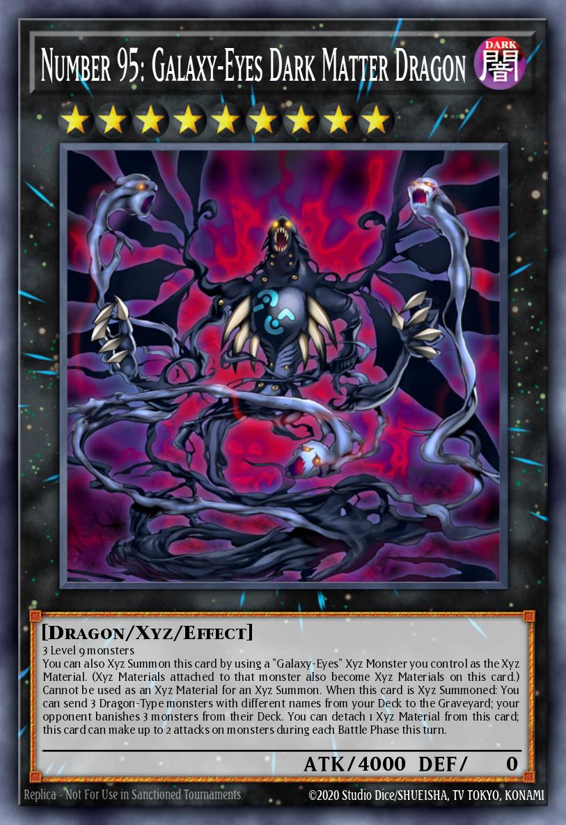 Number 95: Galaxy-Eyes Dark Matter Dragon Yu-Gi-Oh card