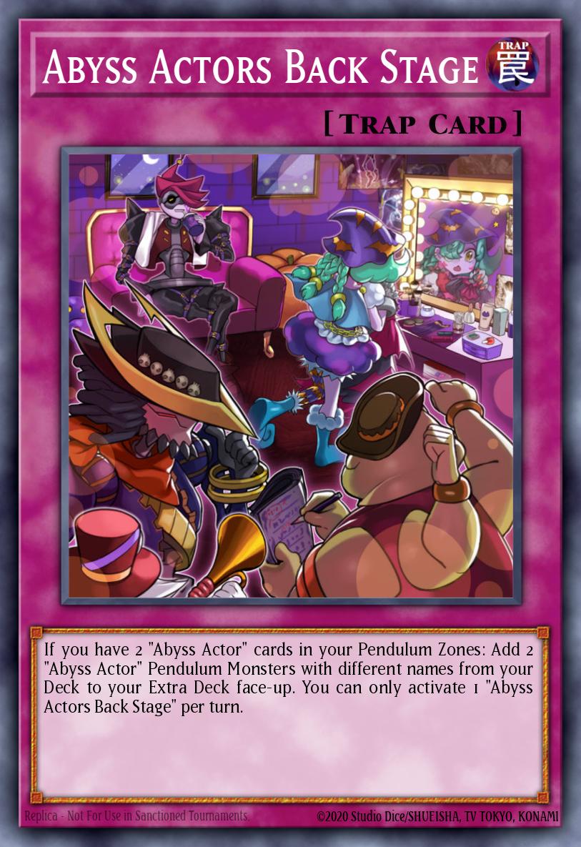 Abyss Actors Back Stage Yu-Gi-Oh card