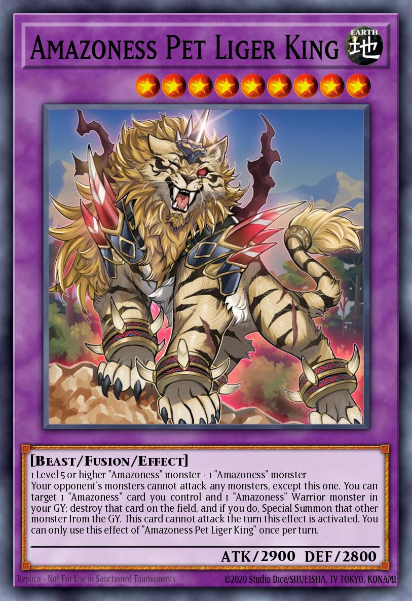 Amazoness Pet Liger King Yu-Gi-Oh card
