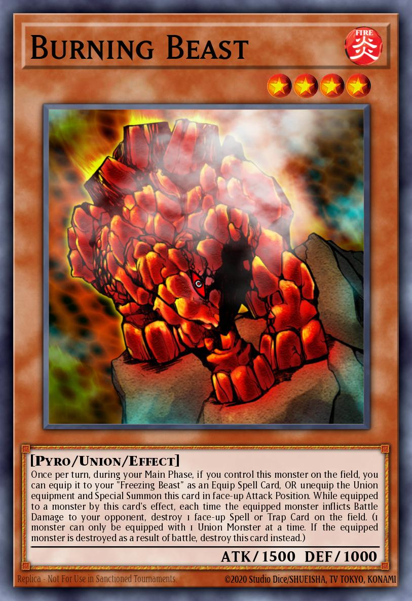 Burning Beast Yu-Gi-Oh card