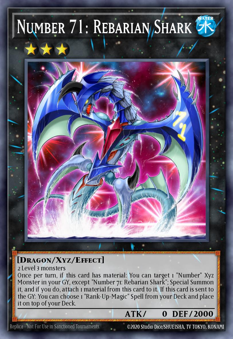 Number 71: Rebarian Shark Yu-Gi-Oh card