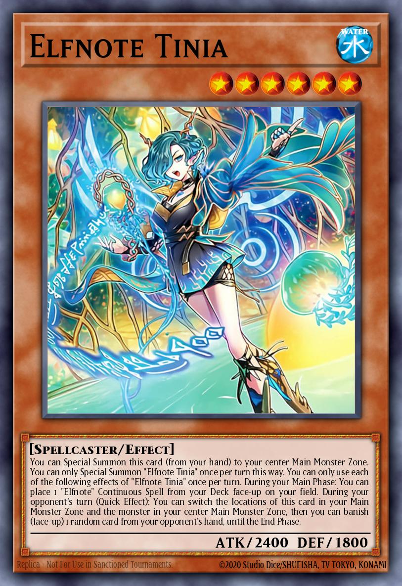 Elfnote Tinia Yu-Gi-Oh card