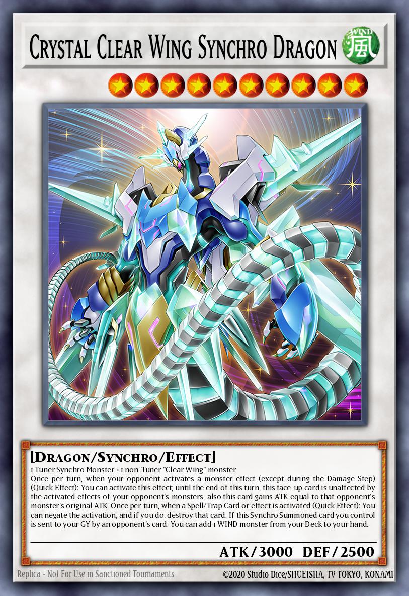 Crystal Clear Wing Synchro Dragon Yu-Gi-Oh card