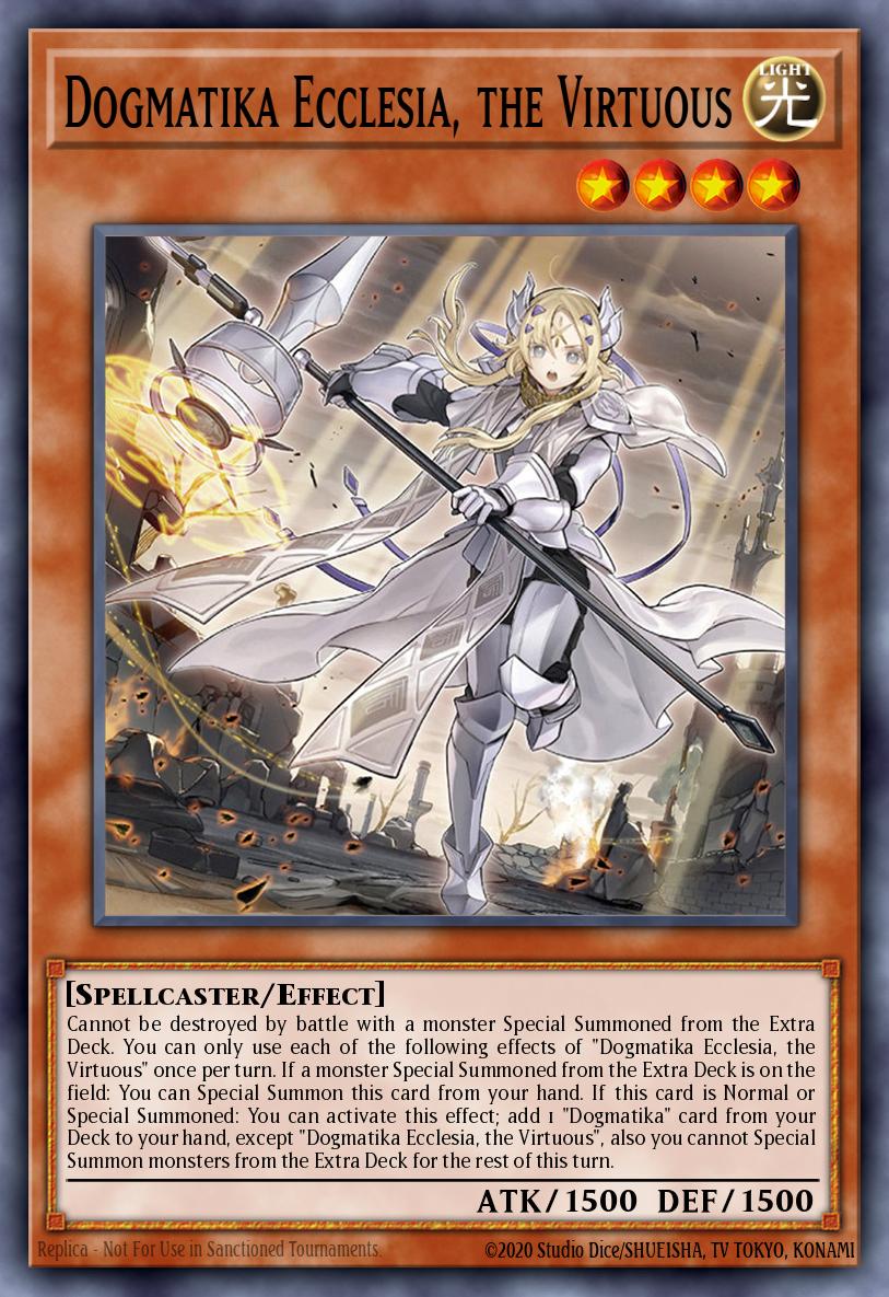 Dogmatika Ecclesia, the Virtuous Yu-Gi-Oh card