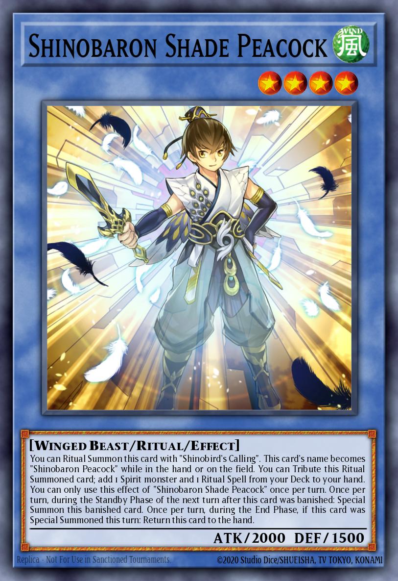Shinobaron Shade Peacock Yu-Gi-Oh card