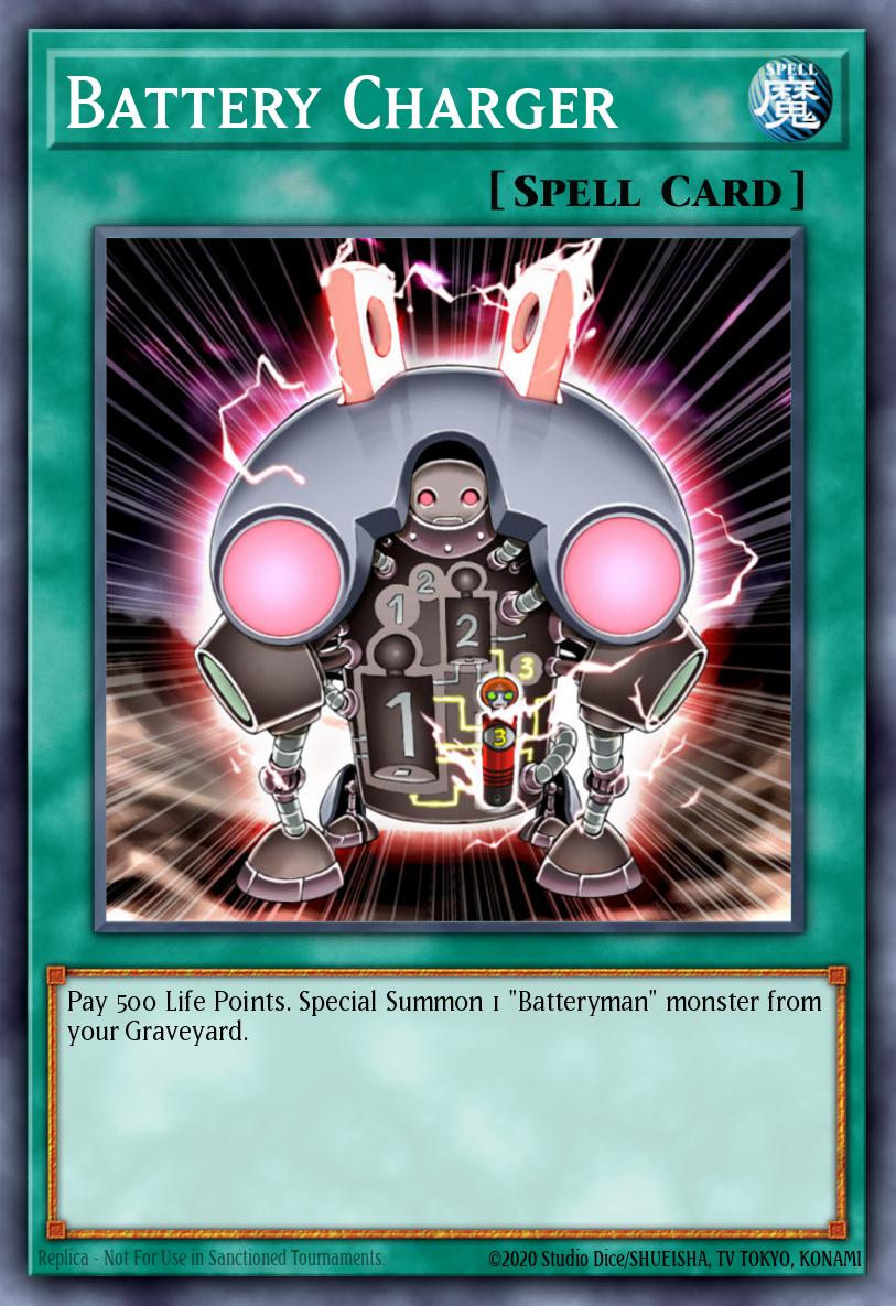 Battery Charger Yu-Gi-Oh card