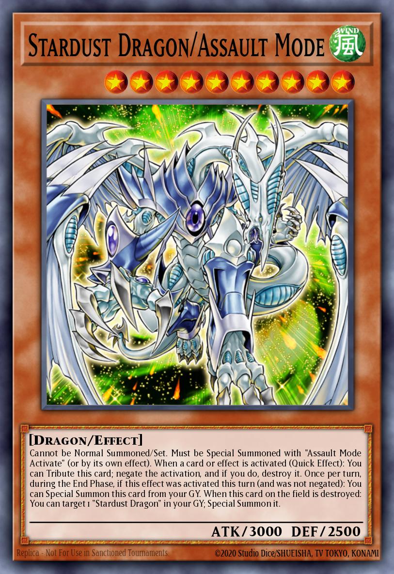Stardust Dragon/Assault Mode Yu-Gi-Oh card