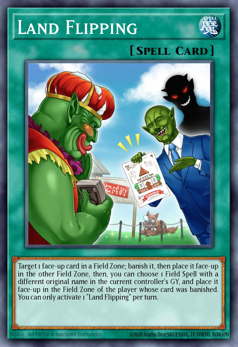 Land Flipping Yu-Gi-Oh card