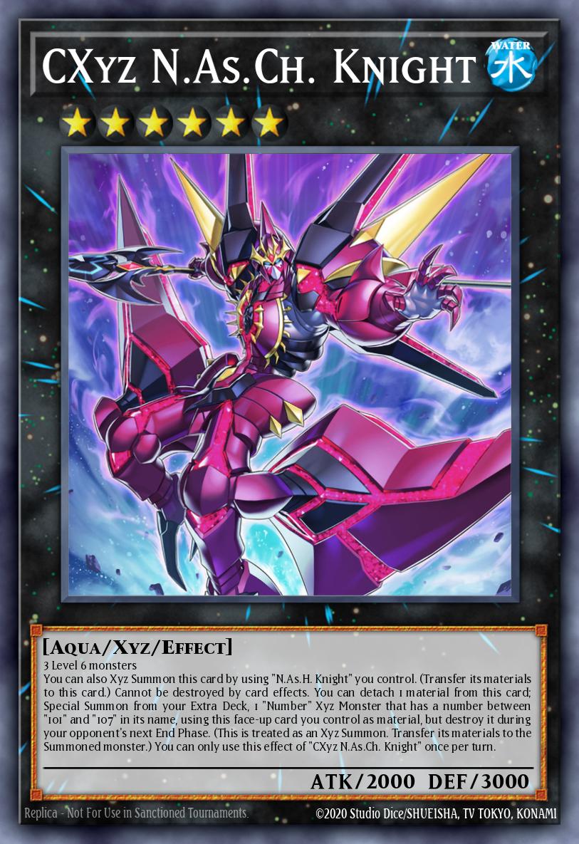 CXyz N.As.Ch. Knight Yu-Gi-Oh card