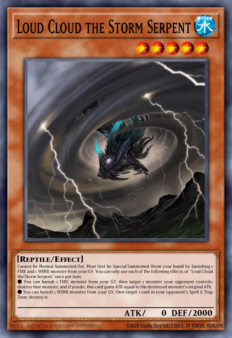 Loud Cloud the Storm Serpent Yu-Gi-Oh card