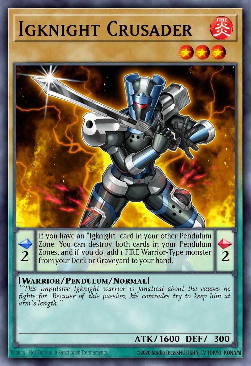 Igknight Crusader Yu-Gi-Oh card