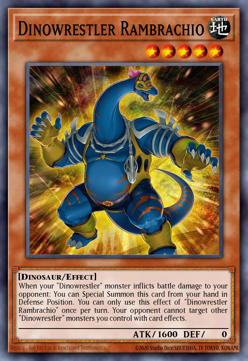 Dinowrestler Rambrachio Yu-Gi-Oh card