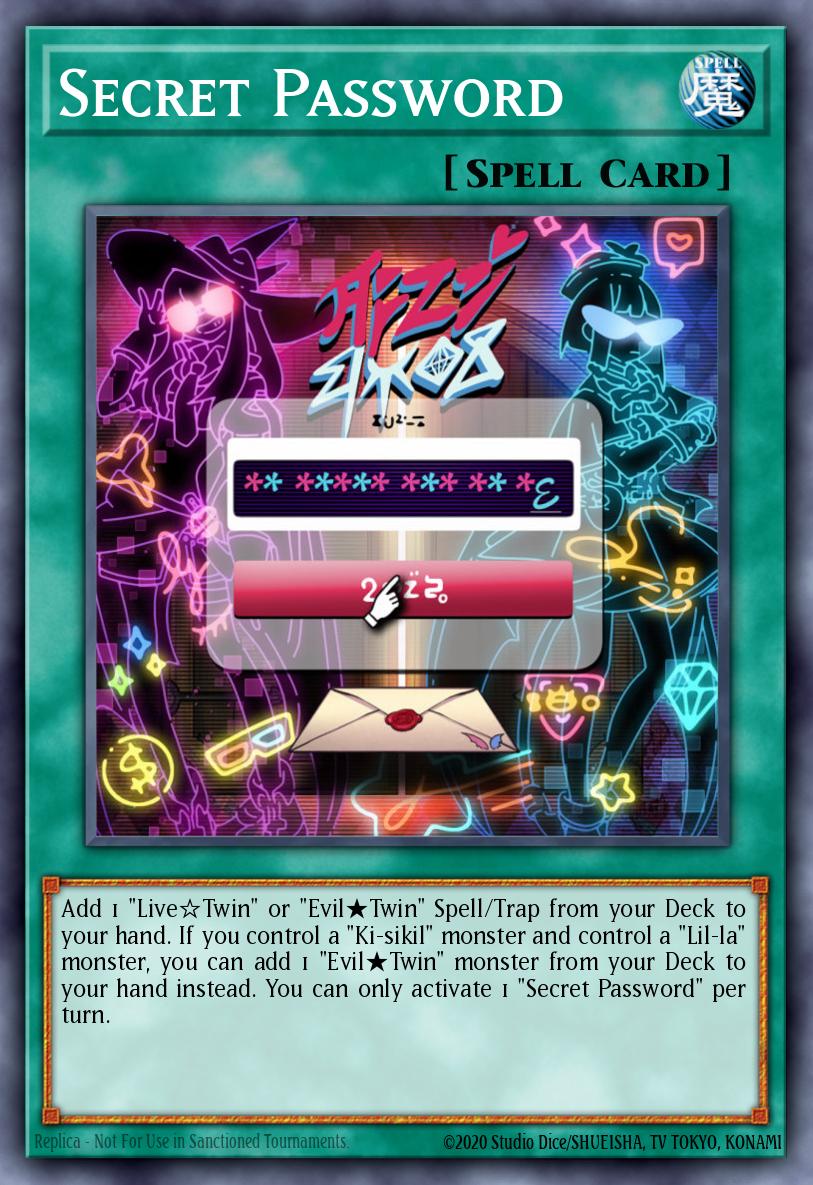 Secret Password Yu-Gi-Oh card