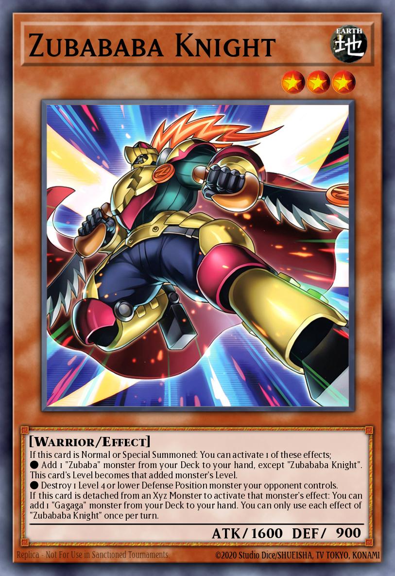 Zubababa Knight Yu-Gi-Oh card