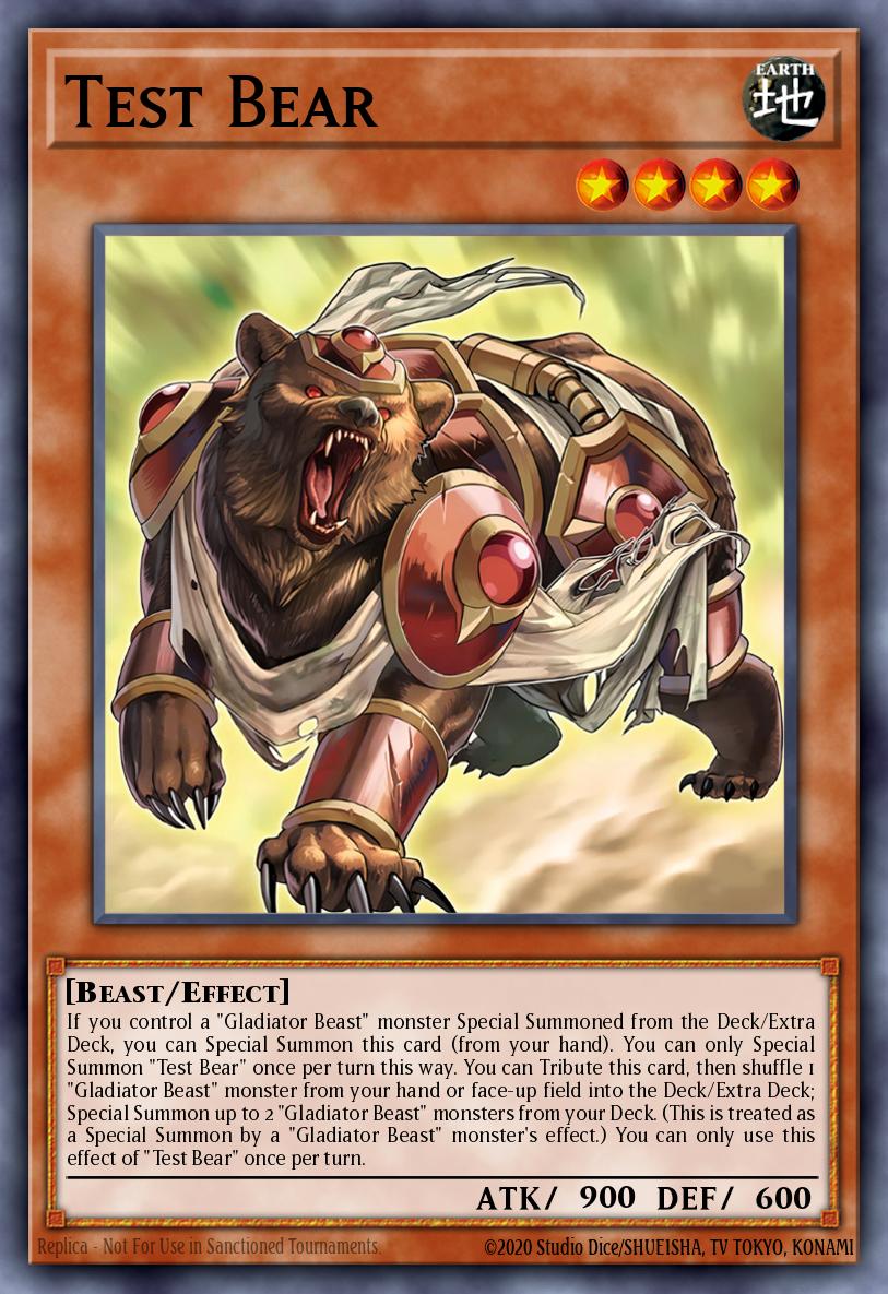 Test Bear Yu-Gi-Oh card