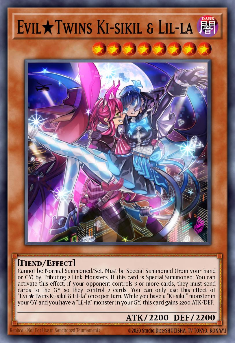 Evil★Twins Ki-sikil & Lil-la Yu-Gi-Oh card