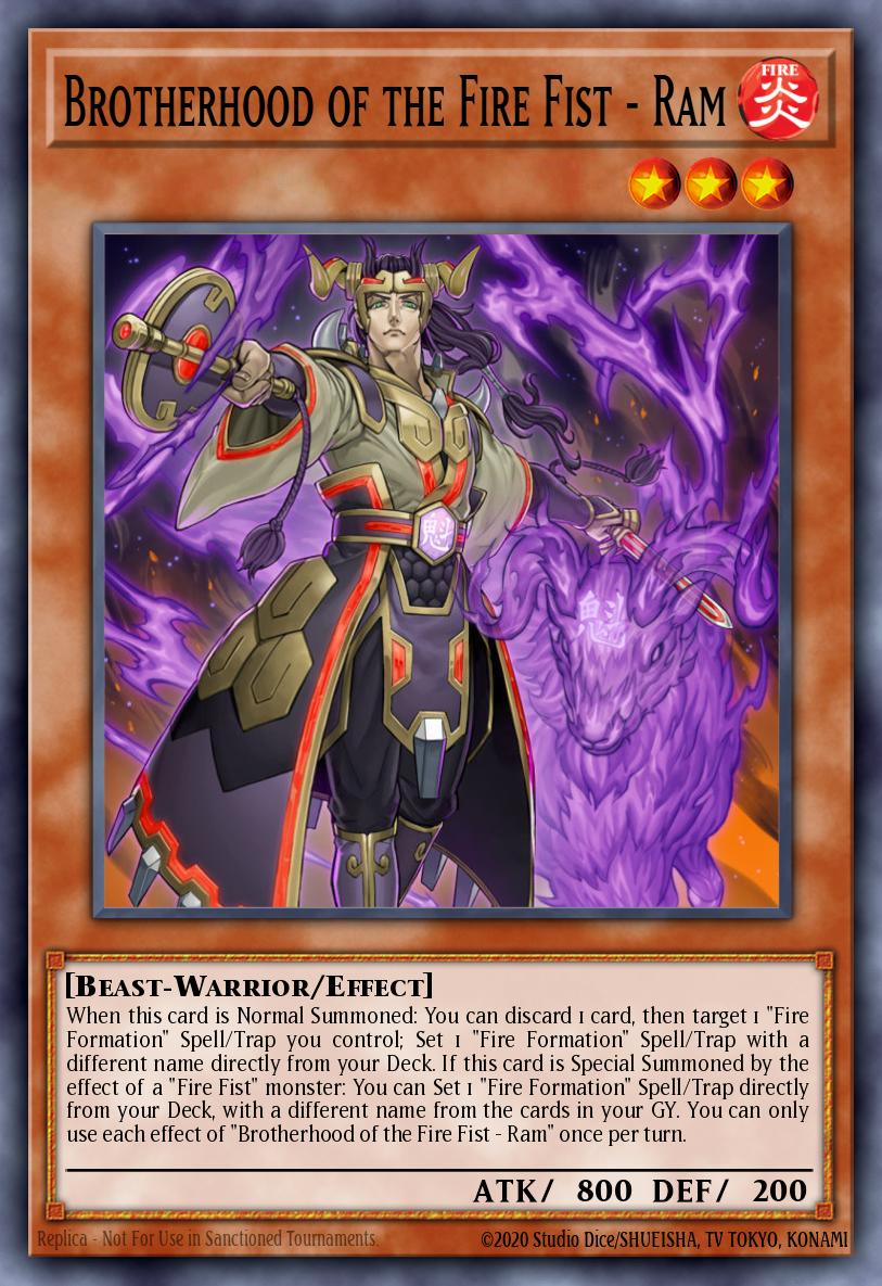 Brotherhood of the Fire Fist - Ram Yu-Gi-Oh card